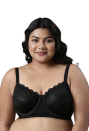 ENAMOR BRA-F126 LACE BRA NON-PADDED WIRED FULL COVERAGE