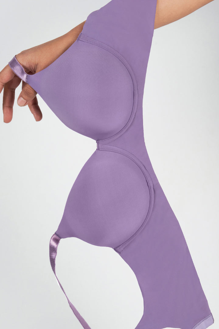 WACOAL BRA BI05H02 MG Cool Comfort Padded Non-wired 3/4th Cup Everyday Wear T-shirt Bra -Purple
