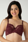 AMANTE BRA -BRA101601 WINDSOR WINE Luxe Support Non-Padded Wired  Bra