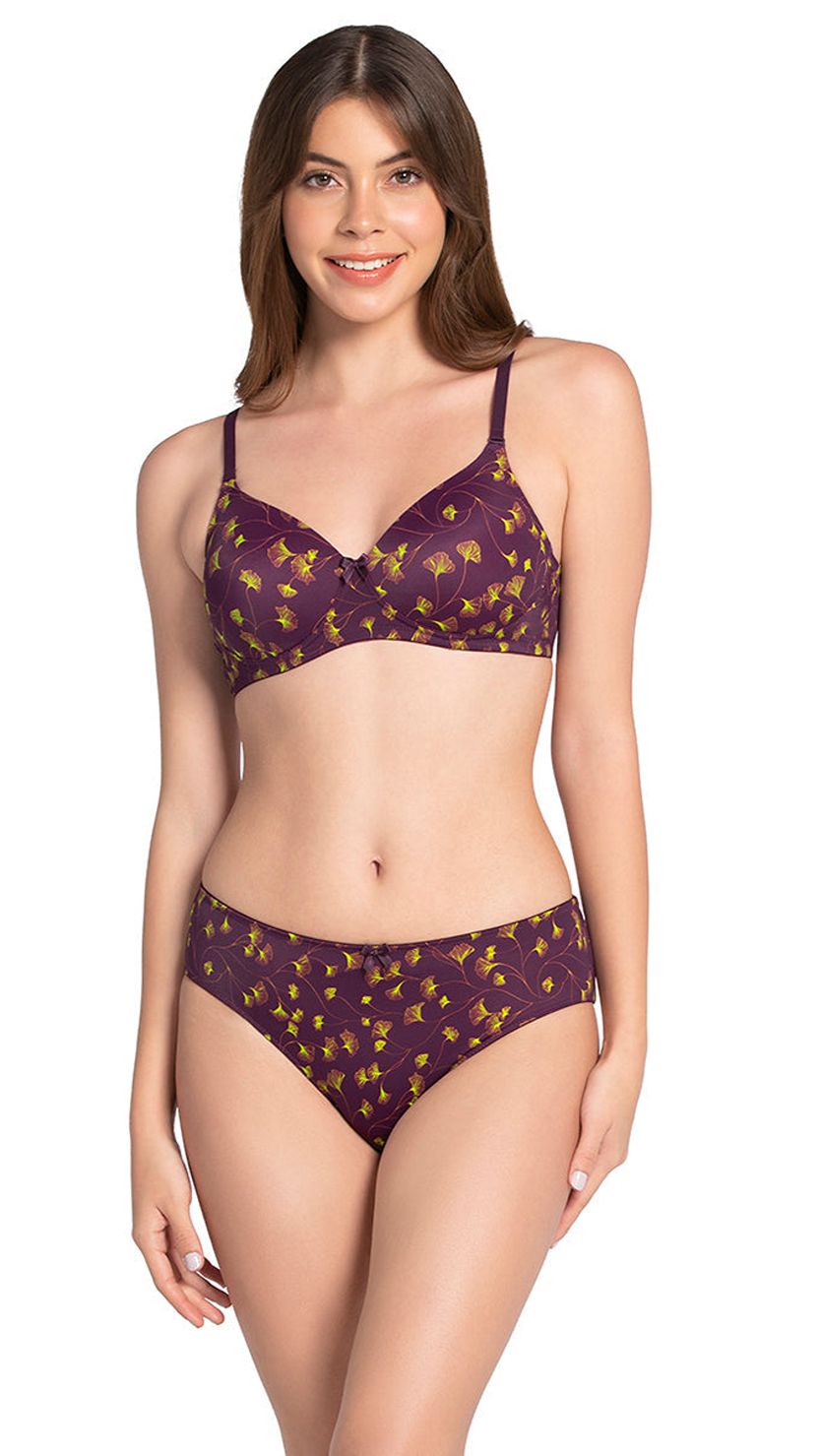 Amante Printed Padded Non-Wired T-Shirt Bra