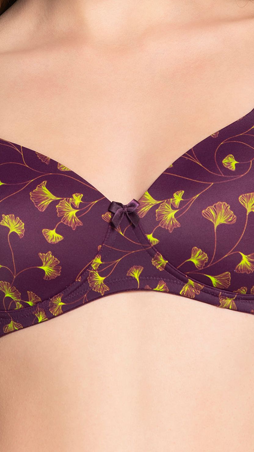 Amante Printed Padded Non-Wired T-Shirt Bra