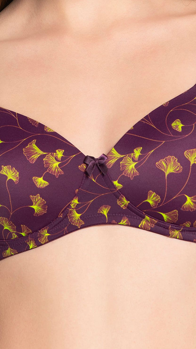 Amante Printed Padded Non-Wired T-Shirt Bra