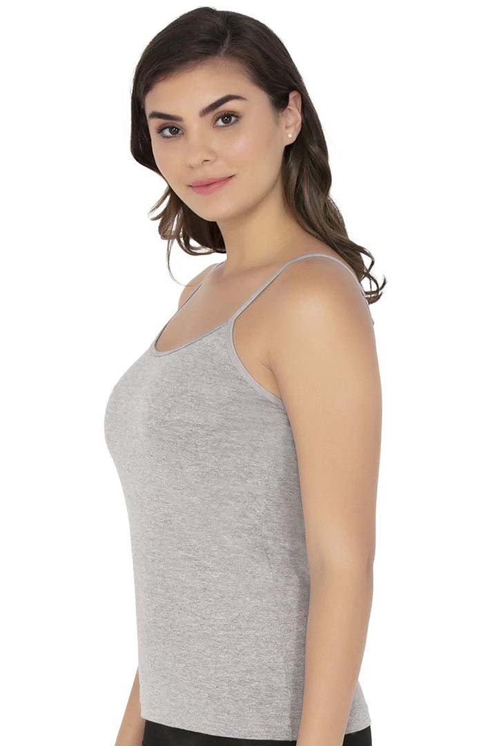 L Grey Melange AMANTE Spaghetti Strap Camisole LIN77201