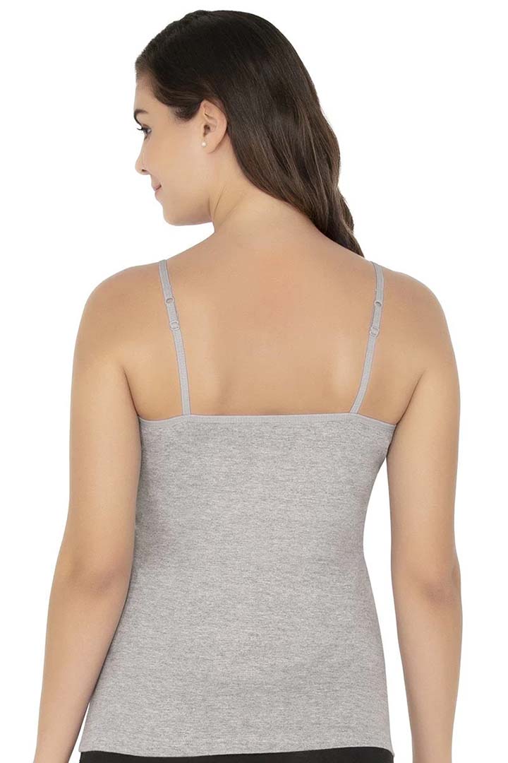 L Grey Melange AMANTE Spaghetti Strap Camisole LIN77201