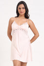 AXTZH Satin Nightwear Set with Robe NW X7306-BLUSH