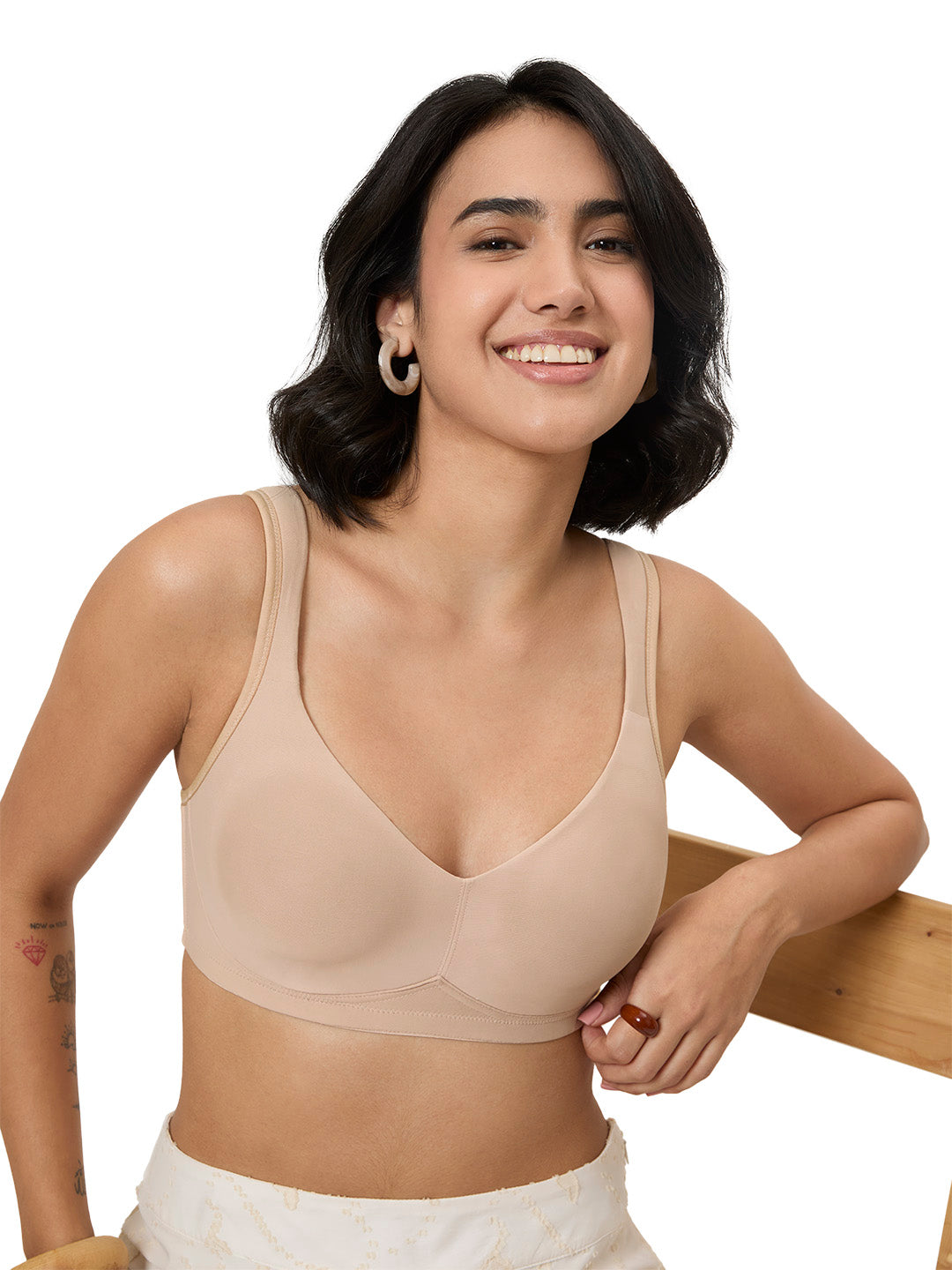 TRIUMPH BRA 100I635-5G Women's Polyamide Wire Free Classic Minimiser Bra