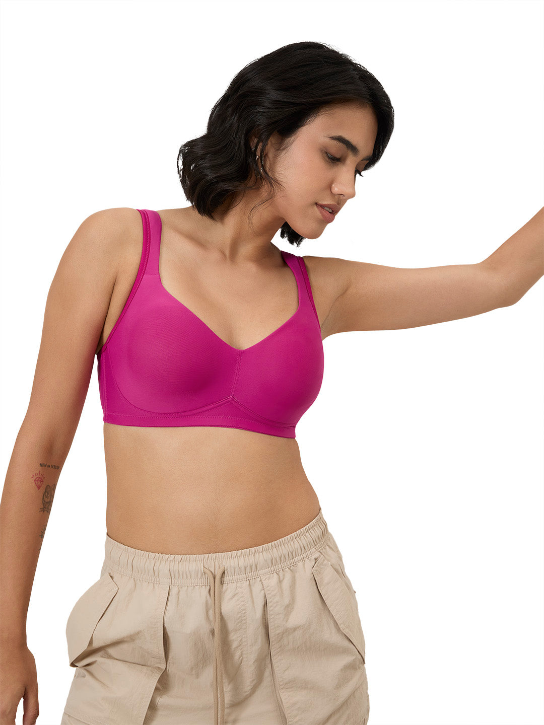 TRIUMPH BRA 100I635-Q3 Women's Polyamide Wire Free Classic Minimiser Bra