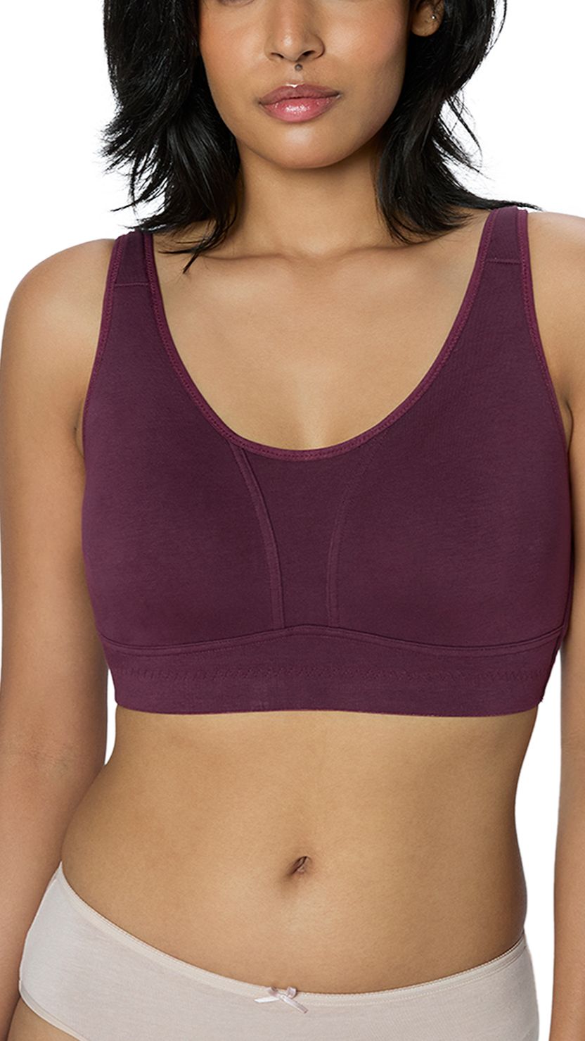 Triumph Purple Non-Wired Minimizer Gym Bra