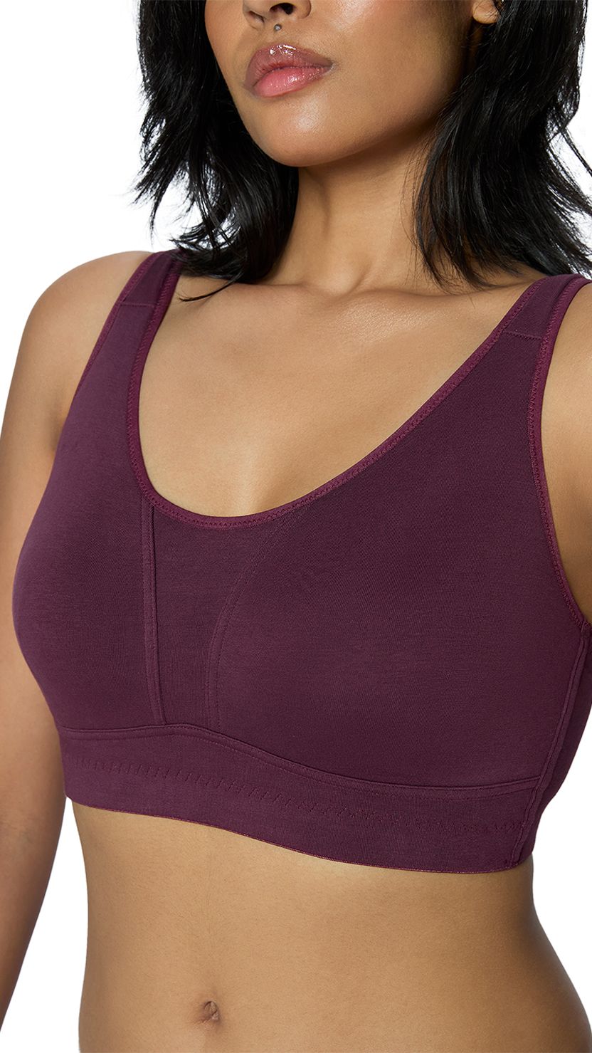 Triumph Purple Non-Wired Minimizer Gym Bra