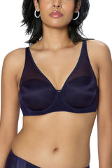 TRIUMPH BRA 123I587-BY Women Sheen Mesh Wired Padded Plunge Bra