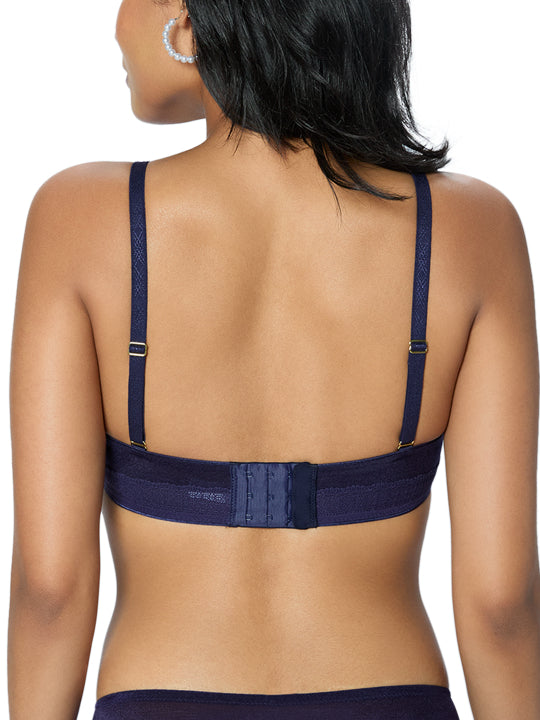 TRIUMPH BRA 123I587-BY Women Sheen Mesh Wired Padded Plunge Bra