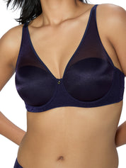 TRIUMPH BRA 123I587-BY Women Sheen Mesh Wired Padded Plunge Bra