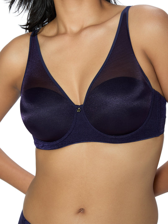 TRIUMPH BRA 123I587-BY Women Sheen Mesh Wired Padded Plunge Bra