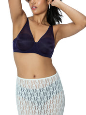 TRIUMPH BRA 123I587-BY Women Sheen Mesh Wired Padded Plunge Bra