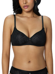 TRIUMPH BRA 110I747-BLACK 04 Women 's Polyester Classic Solid Padded Bra