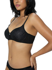TRIUMPH BRA 110I747-BLACK 04 Women 's Polyester Classic Solid Padded Bra