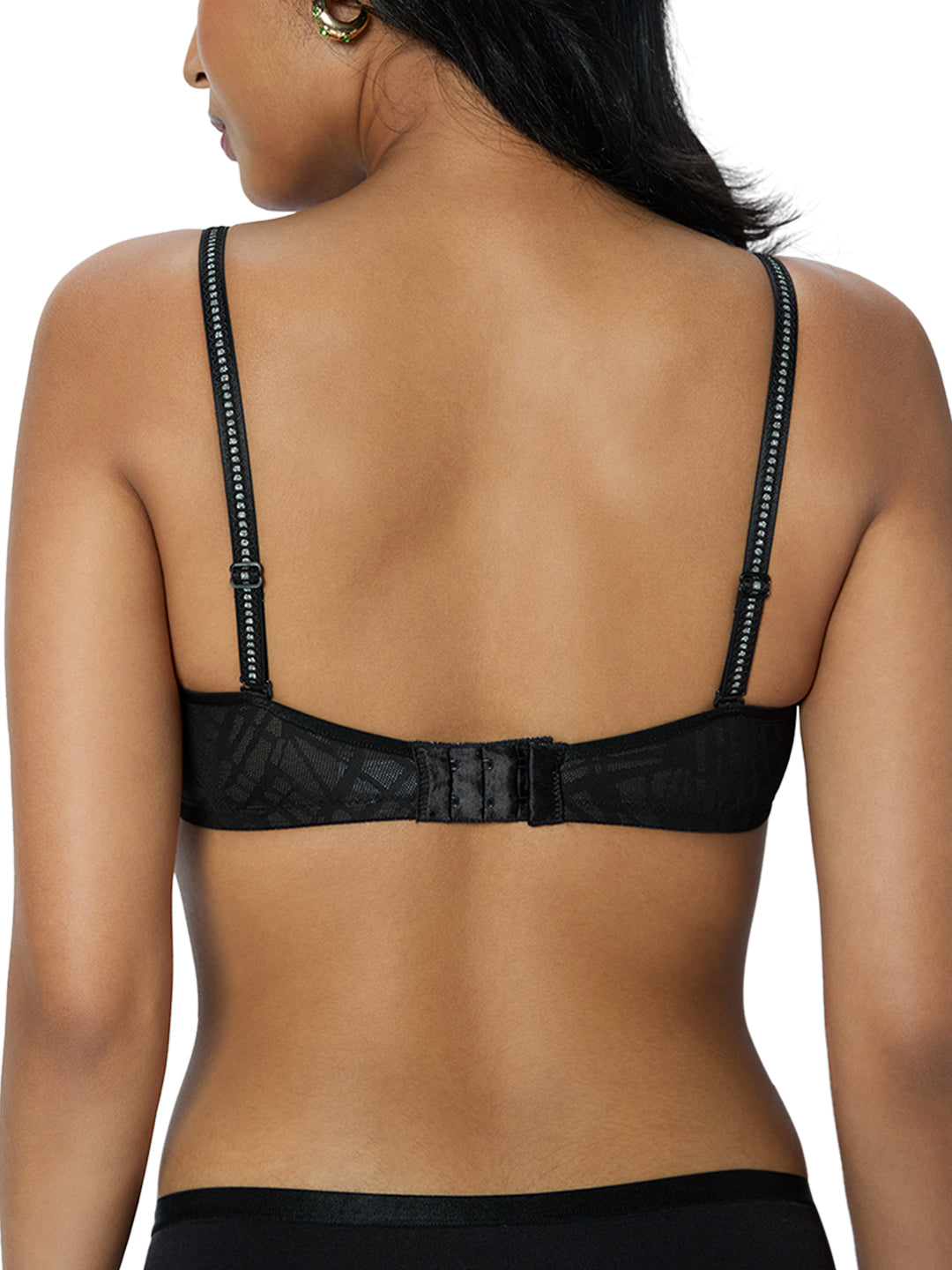 TRIUMPH BRA 110I747-BLACK 04 Women 's Polyester Classic Solid Padded Bra