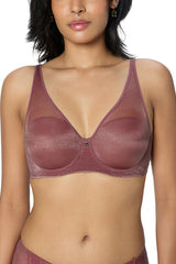 TRIUMPH BRA 123I587-43 Women Sheen Mesh Wired Padded Plunge Bra