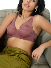 TRIUMPH BRA 123I587-43 Women Sheen Mesh Wired Padded Plunge Bra