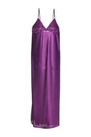 ANGELS Satin Lace Long Nightwear Set FASHION NW AG1814-DPURPLE-F22L