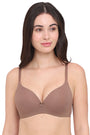 WACOAL BRA BI03P02 BR BASICS Zoe Padded Non-wired 3/4th Cup Everyday Wear Comfort Fit T-shirt Bra - Brown