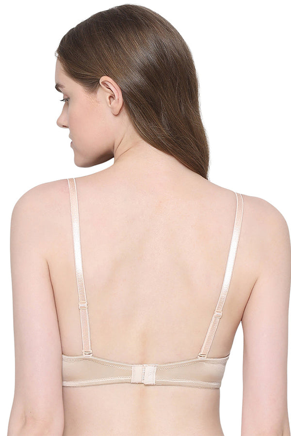 WACOAL BRA BI05F01 Playful Love Padded Wired Demi Cup Plunge Neck Party Wear Level 3 Push-up Bra