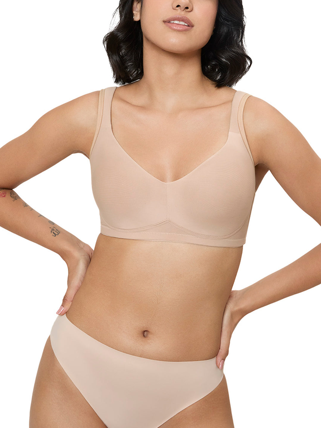 TRIUMPH BRA 100I635-5G Women's Polyamide Wire Free Classic Minimiser Bra