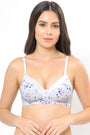AMANTE-BRA10116 Lilac Hint PR Satin Edge Non Wired Printed Bra