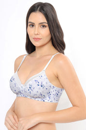 AMANTE-BRA10116 Satin Edge Non Wired Printed Bra