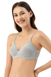 AMANTE BRA10202/2 Cotton Casual Lightly Padded Non-Wired Full Coverage T-Shirt Bra