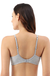 AMANTE BRA10202/2 Cotton Casual Lightly Padded Non-Wired Full Coverage T-Shirt Bra