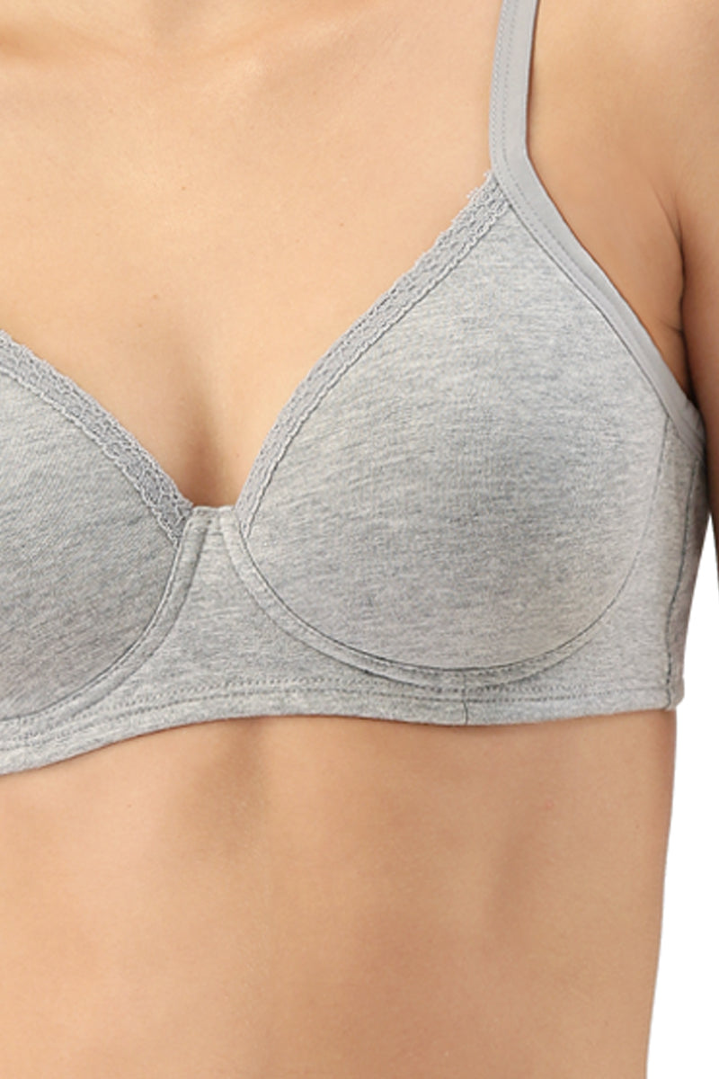 AMANTE BRA10202/2 Cotton Casual Lightly Padded Non-Wired Full Coverage T-Shirt Bra