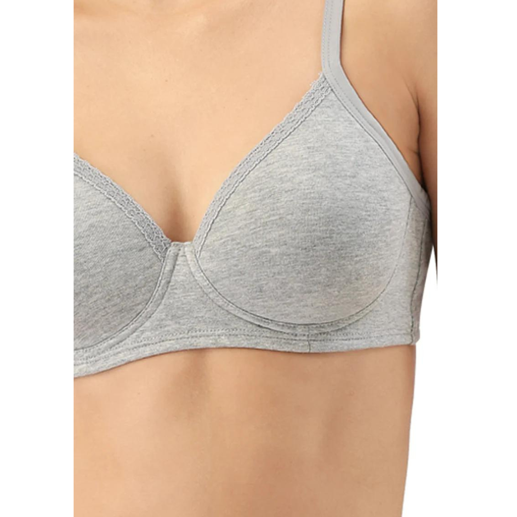 AMANTE BRA10202 Cotton Casual Lightly Padded Non-Wired Full Coverage T-Shirt Bra