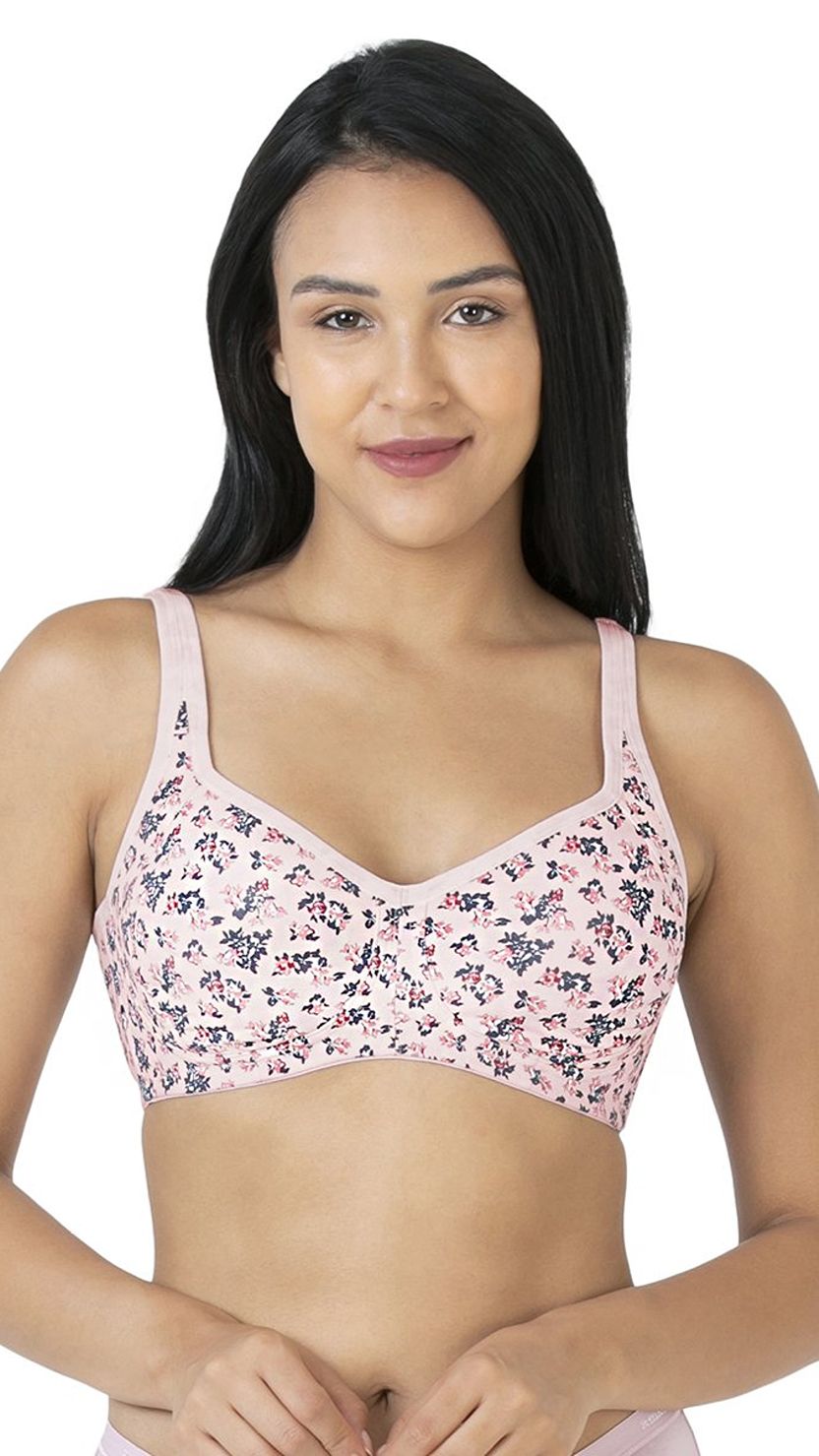 Amante Floral Print Non Padded Wirefree Contour Support Bra