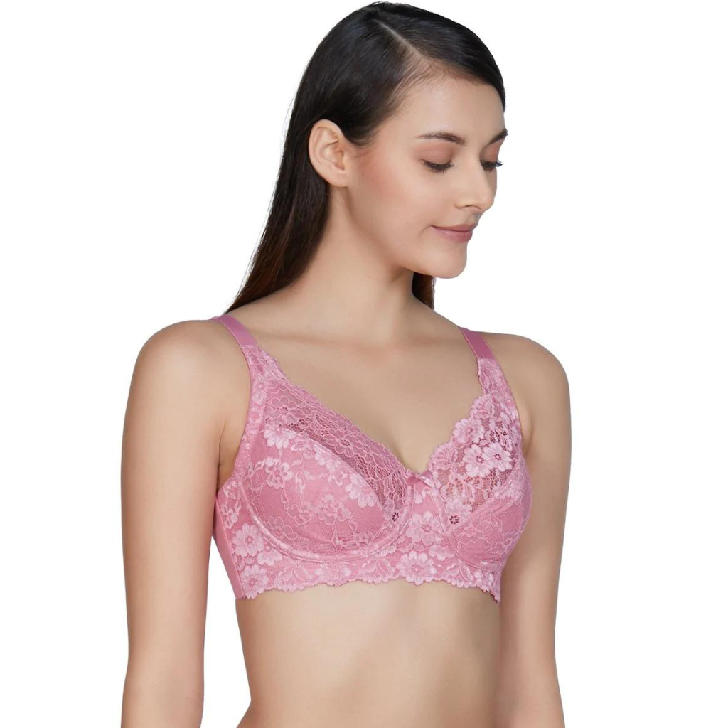 AMANTE BRA75101 Cotton Lace Support Non Padded Non-Wired Bra