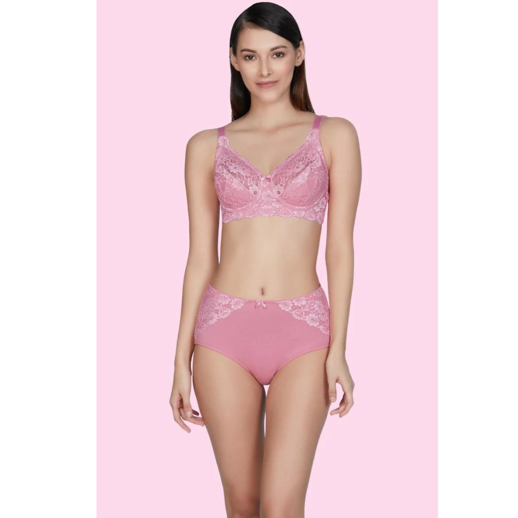 AMANTE BRA75101 Cotton Lace Support Non Padded Non-Wired Bra