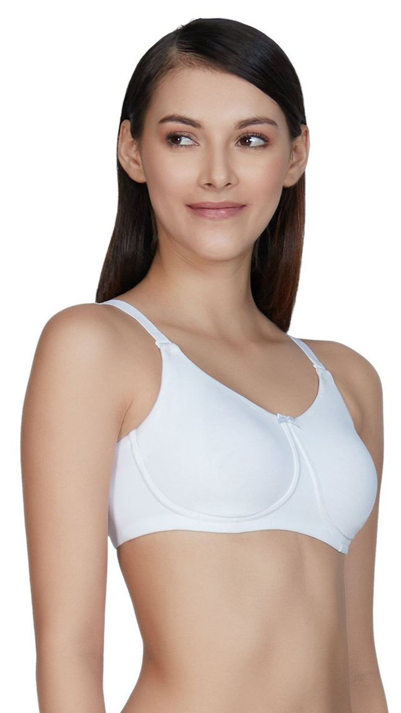 Amante Classic White Non Padded Non Wired Seamed Support Bra