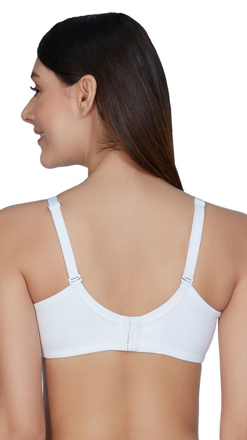 Amante Classic White Non Padded Non Wired Seamed Support Bra