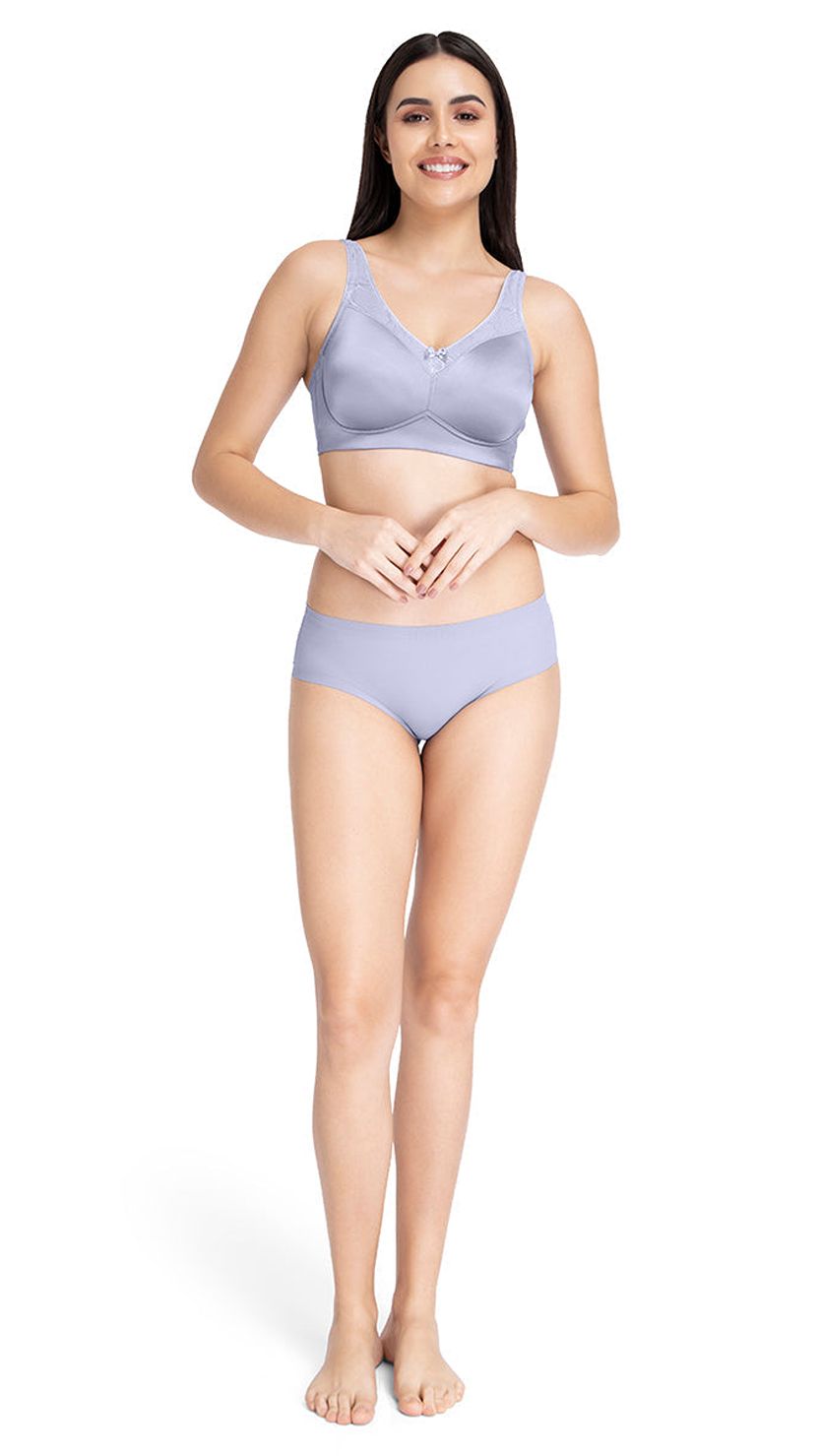 Amante Lace Trim Fully Padded Wirefree Full Coverage Bra