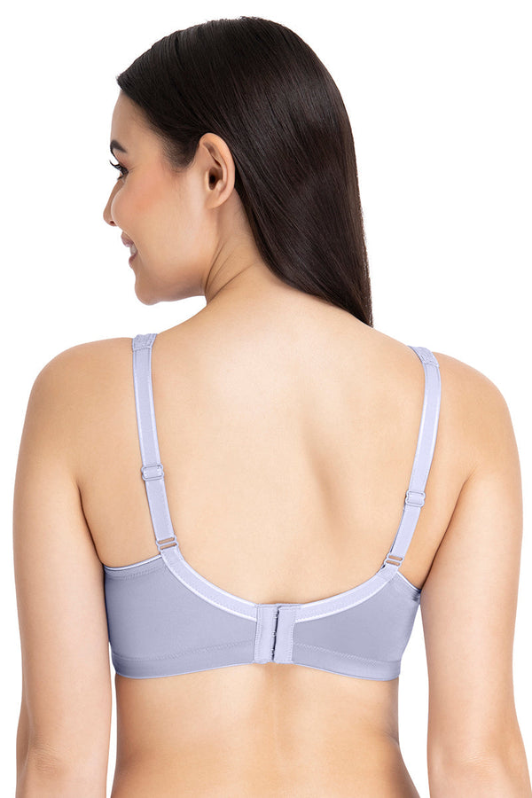 AMANTE BRA -BRA78001 Elegant Support Non-padded & Non-wired Soft Gray Bra