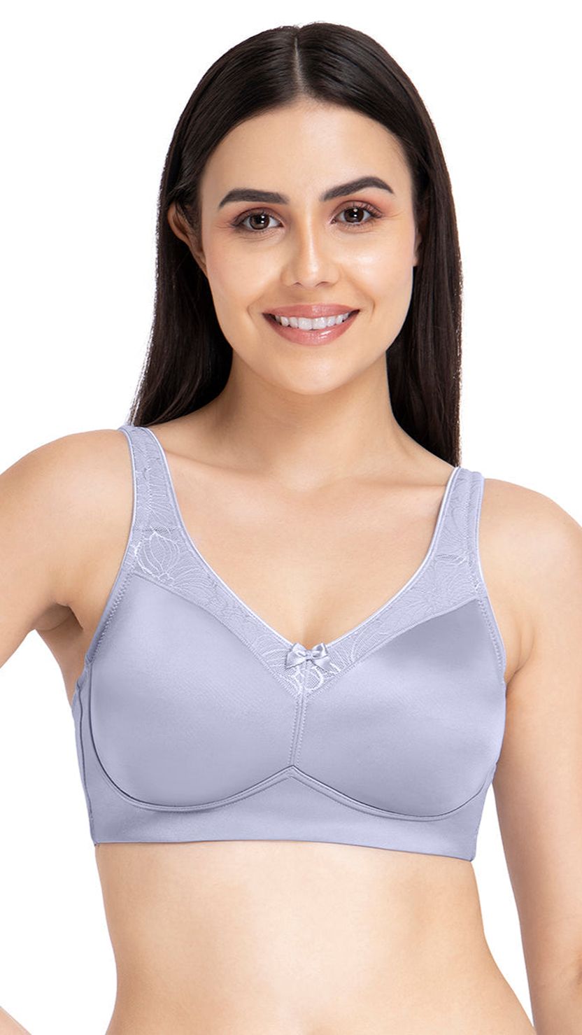 Amante Lace Trim Fully Padded Wirefree Full Coverage Bra