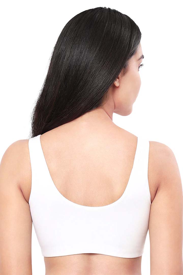 AMANTE BRA -BRA78801-WHITE All Day Lounge Solid Non Padded Non-Wired Bra