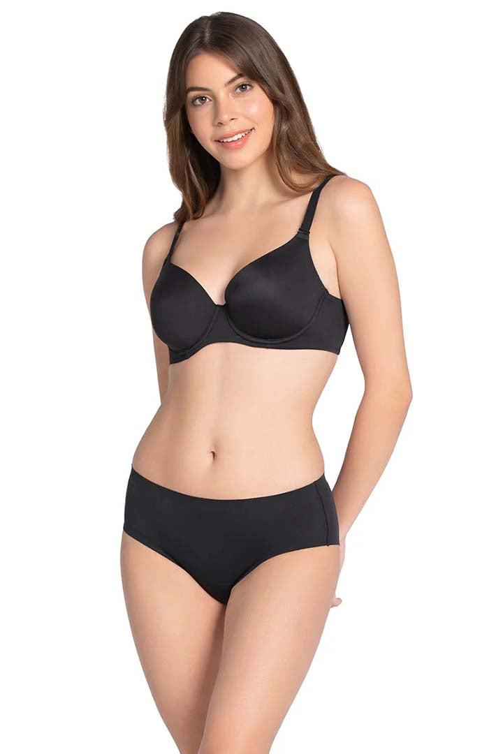 AMANTE BRA -BRA81601 Smooth Moves Padded Wired T-Shirt Bra - Black