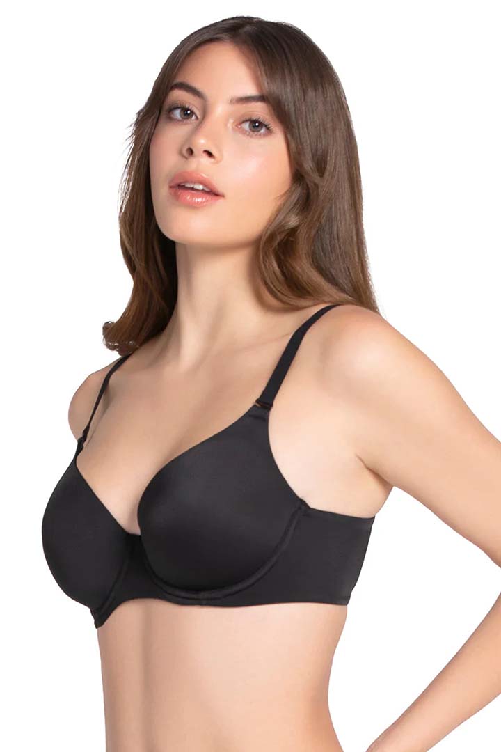 AMANTE BRA -BRA81601 Smooth Moves Padded Wired T-Shirt Bra - Black