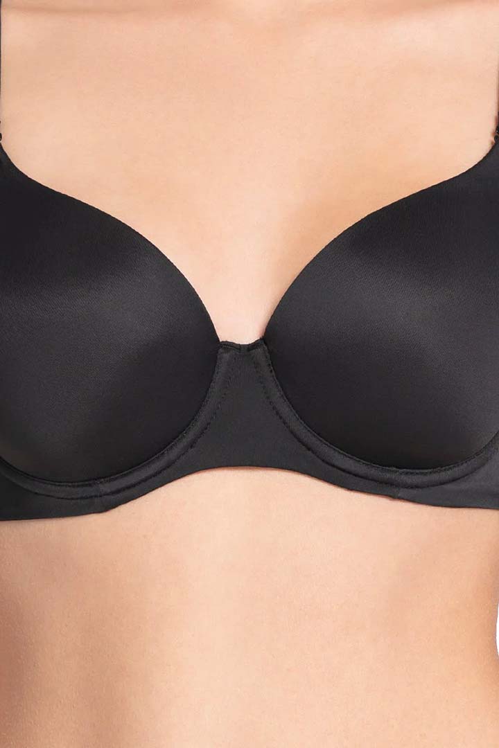 AMANTE BRA -BRA81601 Smooth Moves Padded Wired T-Shirt Bra - Black