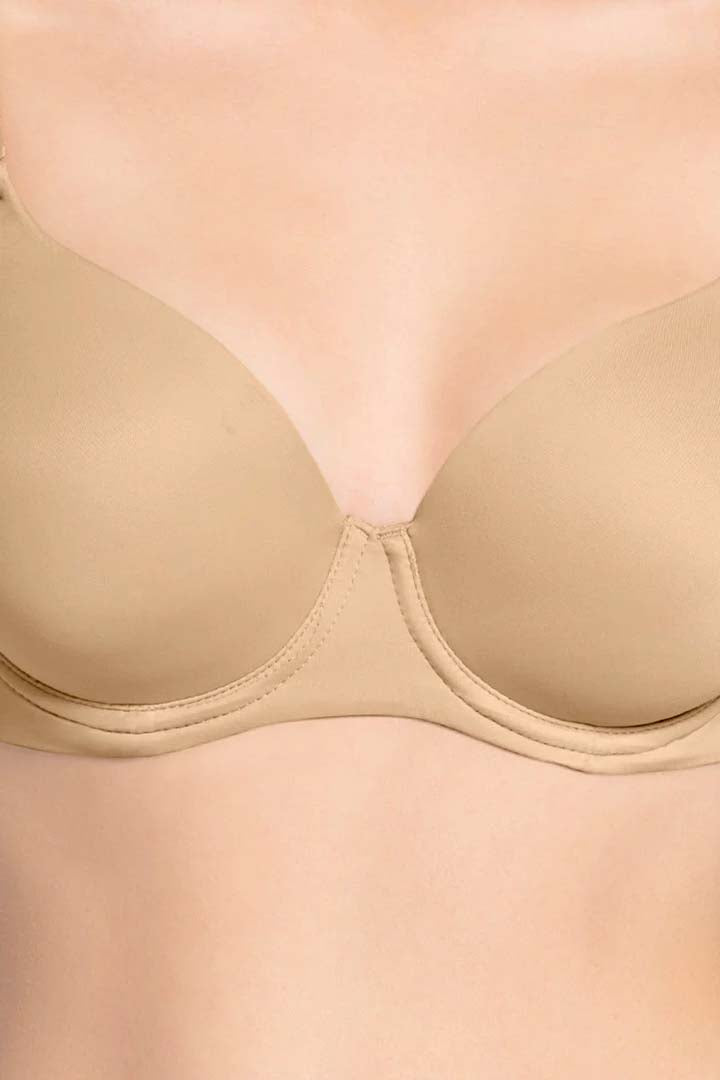 AMANTE BRA -BRA81601 Smooth Moves Padded Wired T-Shirt Bra - Sandalwood