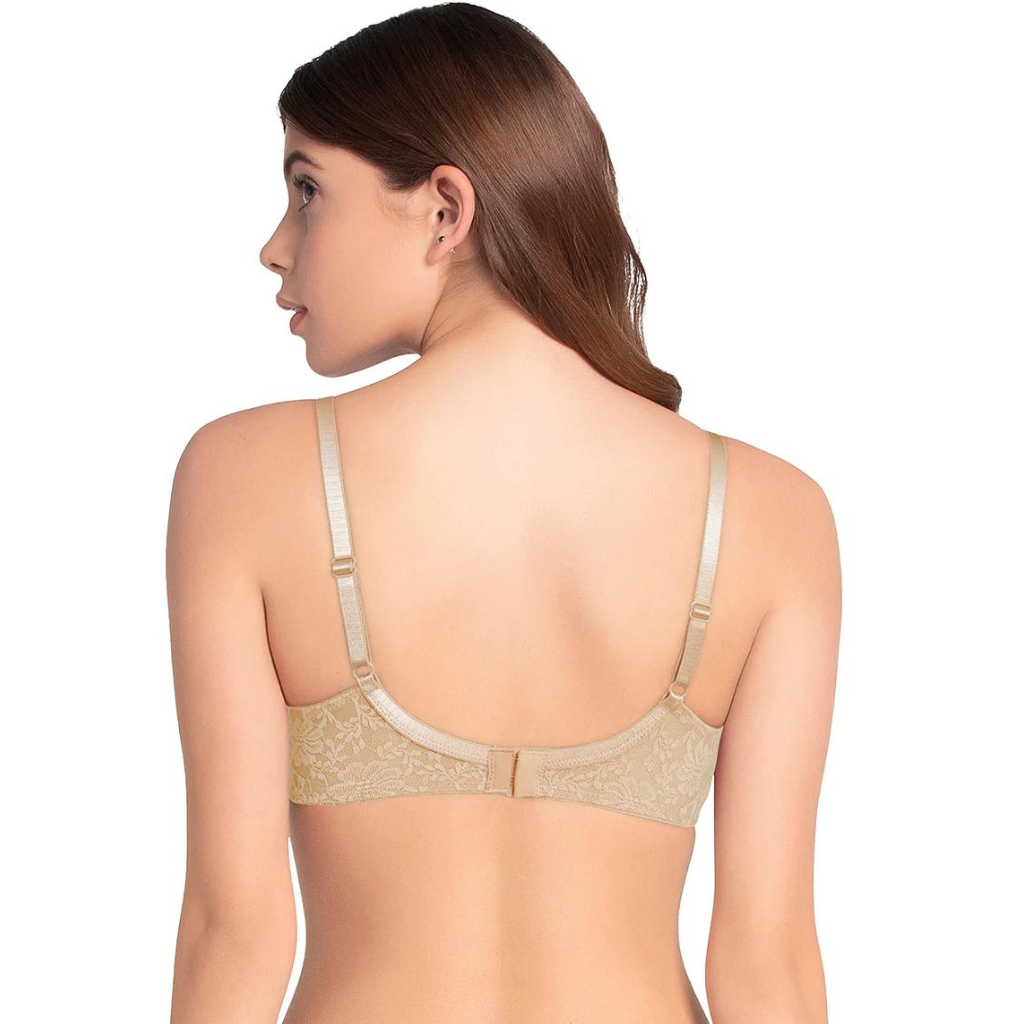 AMANTE BRA82701 Lace Dream Padded Wired Lace Sesame Black Bra