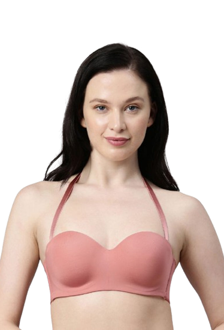 Enamor-F074 Full Figure Strapless Multi-Way Bra - Padded Wired Medium Coverage