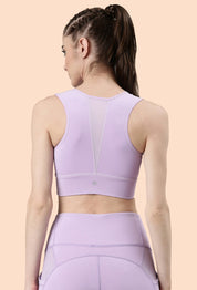 Enamor-E121 RACER LONGLINE SPORTS BRA | CREW NECK RACER BACK DRY FIT BOUNCE CONTROL SPORTS BRA