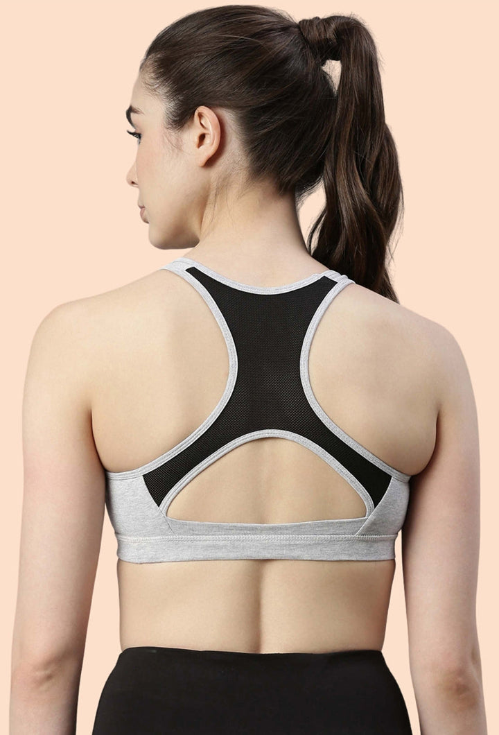 Enamor-SB08 Medium Impact Sports Bra Racer Back, Removable Pads & Wirefree